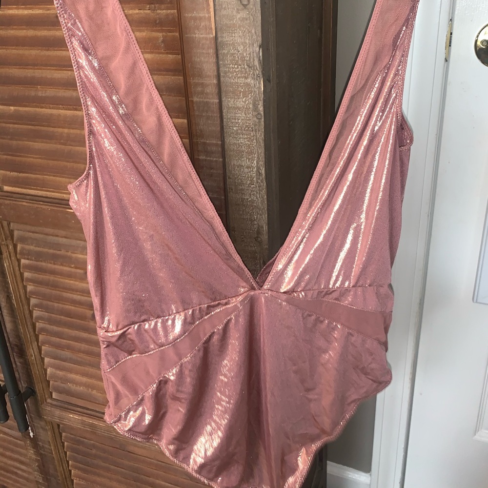 Bodysuit pink shiny